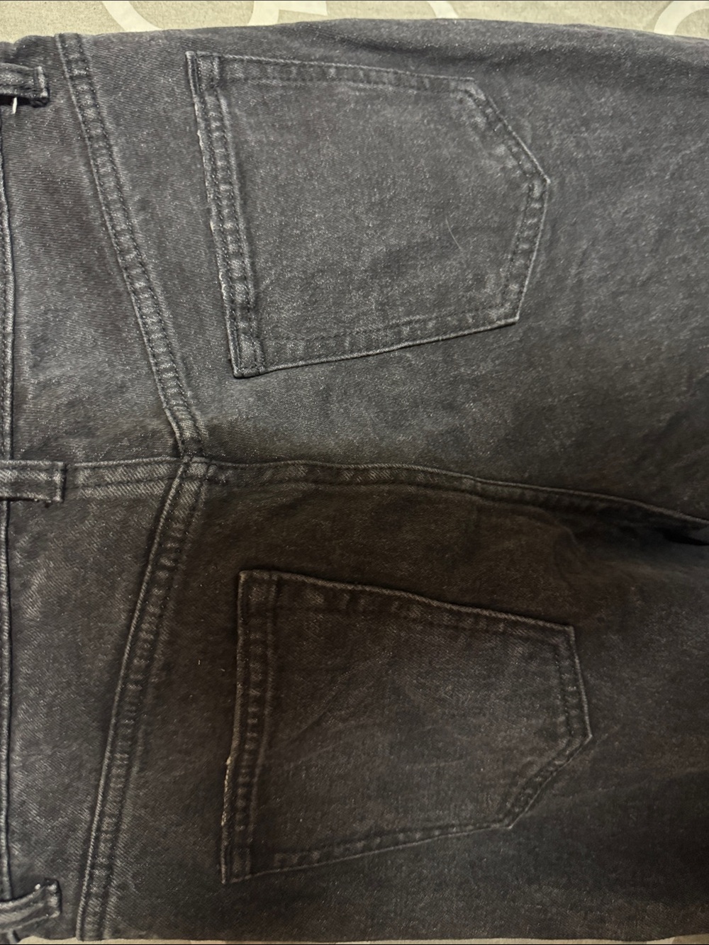 Harlow Denim High Waisted Washed Black Jeans Size 28 Flawed Zipper - Picture 5 of 5